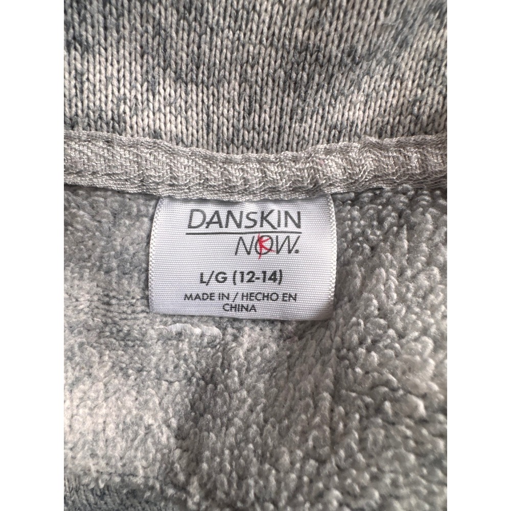 Danskin Now Cloud Melange Full Zip Fleece Jacket Gray L 12-14 - Picture 6 of 7